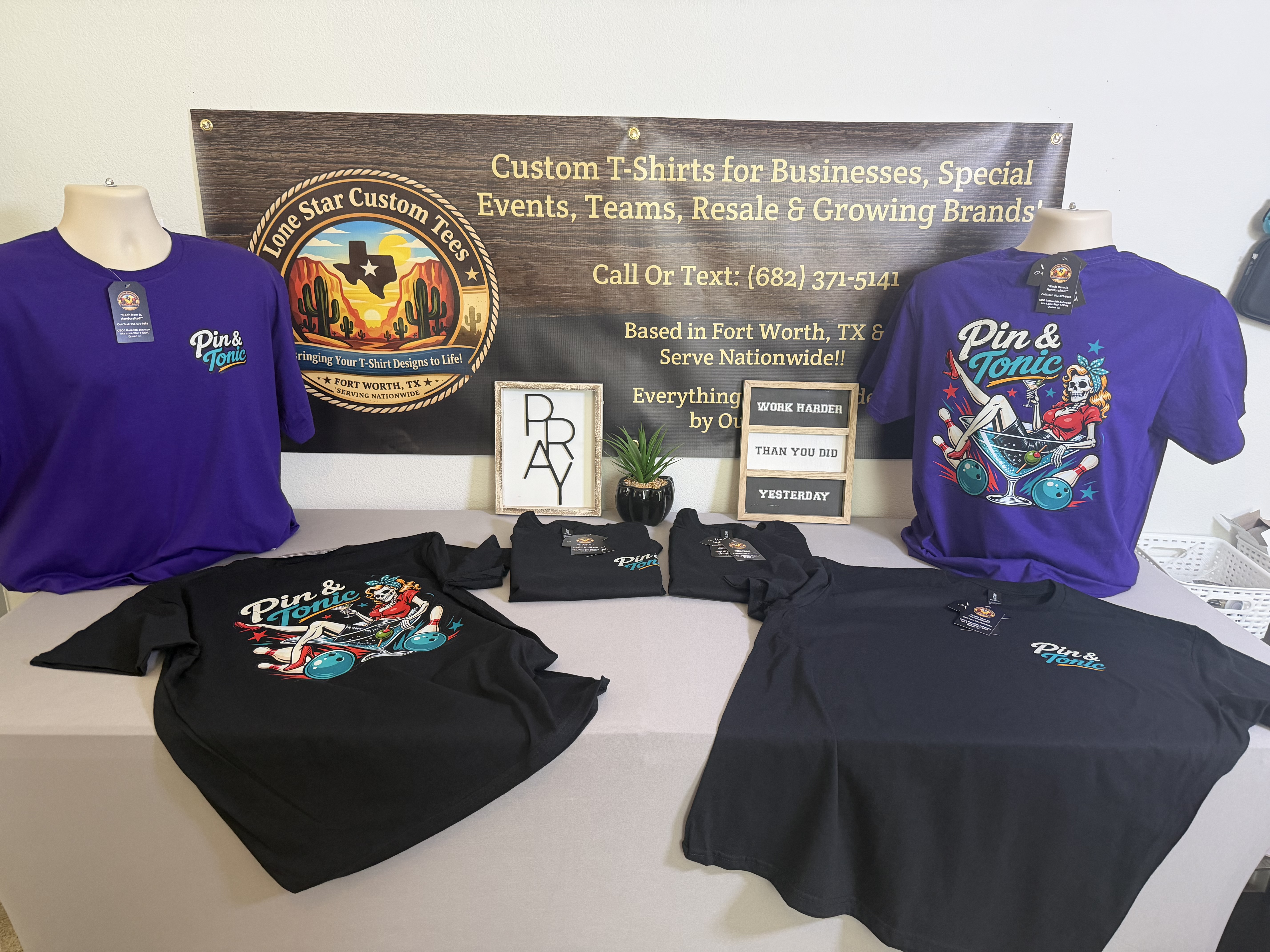 Front and back custom t-shirt printing example